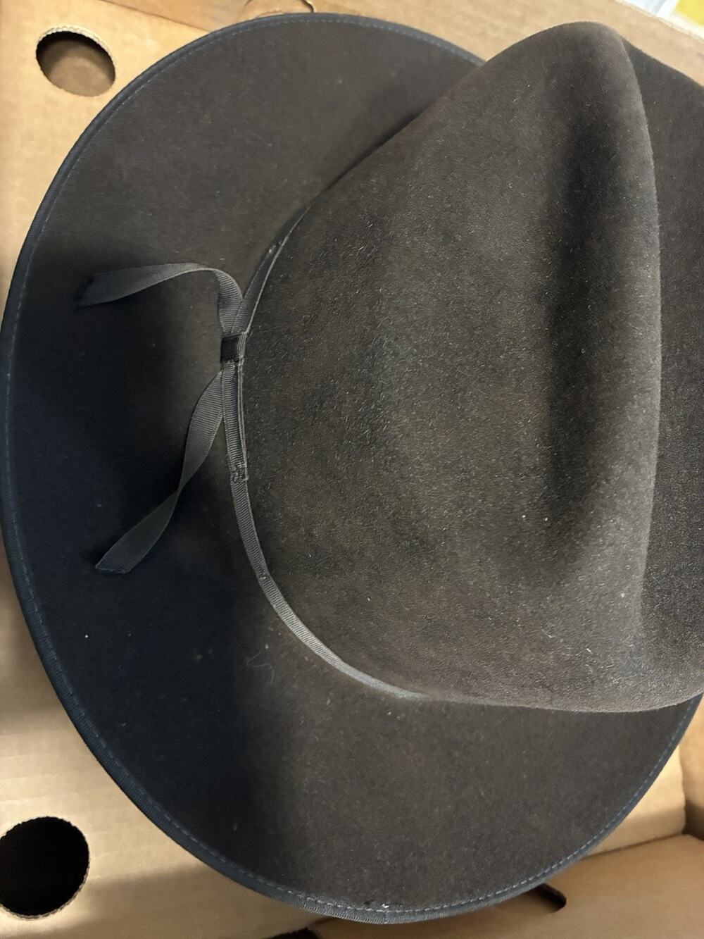 Stetson Chocolate Brown Fur Felt 6X Open Road 7 Cowboy Hat New Liquidation